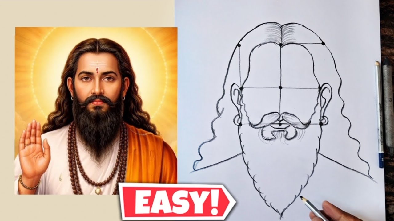 How to draw Guru Ravidas Drawing #Drawing - YouTube
