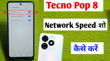 tecno pop 8 network speed show setting | how to enable network speed tecno pop 8