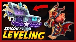 Knights And Dragons - Leveling Up Volc Indusia Dragon Coins Step Chests Opening