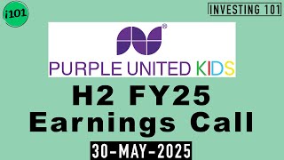 Purple United Sales Limited H2 FY25 Earnings Call | Purple United Sales Limited H2 FY25 Concall