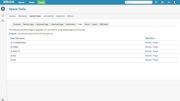 Atlassian Confluence 101 - Delete and Restore a Page