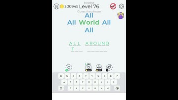 Dingbats All World All Level 76 Answers #shorts