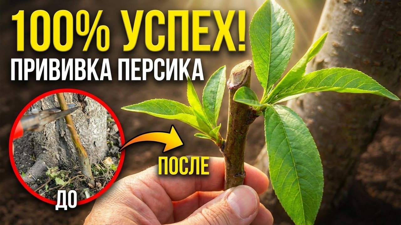 Техника прививки персика на поросль взамен старому дереву