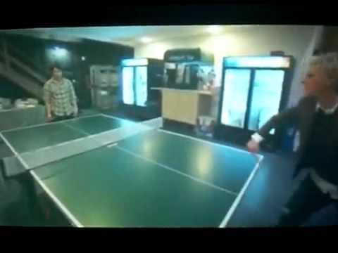 Nick Jonas & Ellen playing Ping Pong!