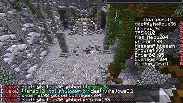 Mini-Game! Quakecraft! (shoot fireworks with a hoe to kill people!)