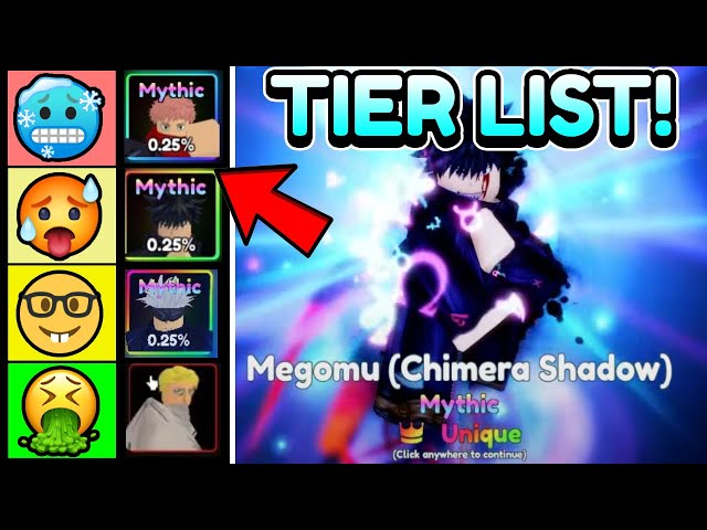 UPDATE 9] All Units Tier List on Anime Adventures! (Best Mythic / Secret  Unit?) Chainsawman Update 