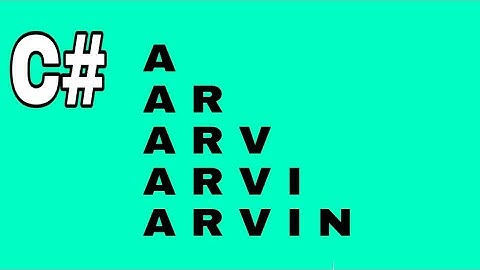 #8 C# Program to draw your name in a triangle pattern