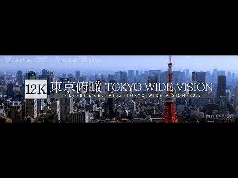 [12K footage] Tokyo Bird's-Eye View - TOKYO WIDE VISION Vol.2 -【東京俯瞰_12K WIDE 32:9】