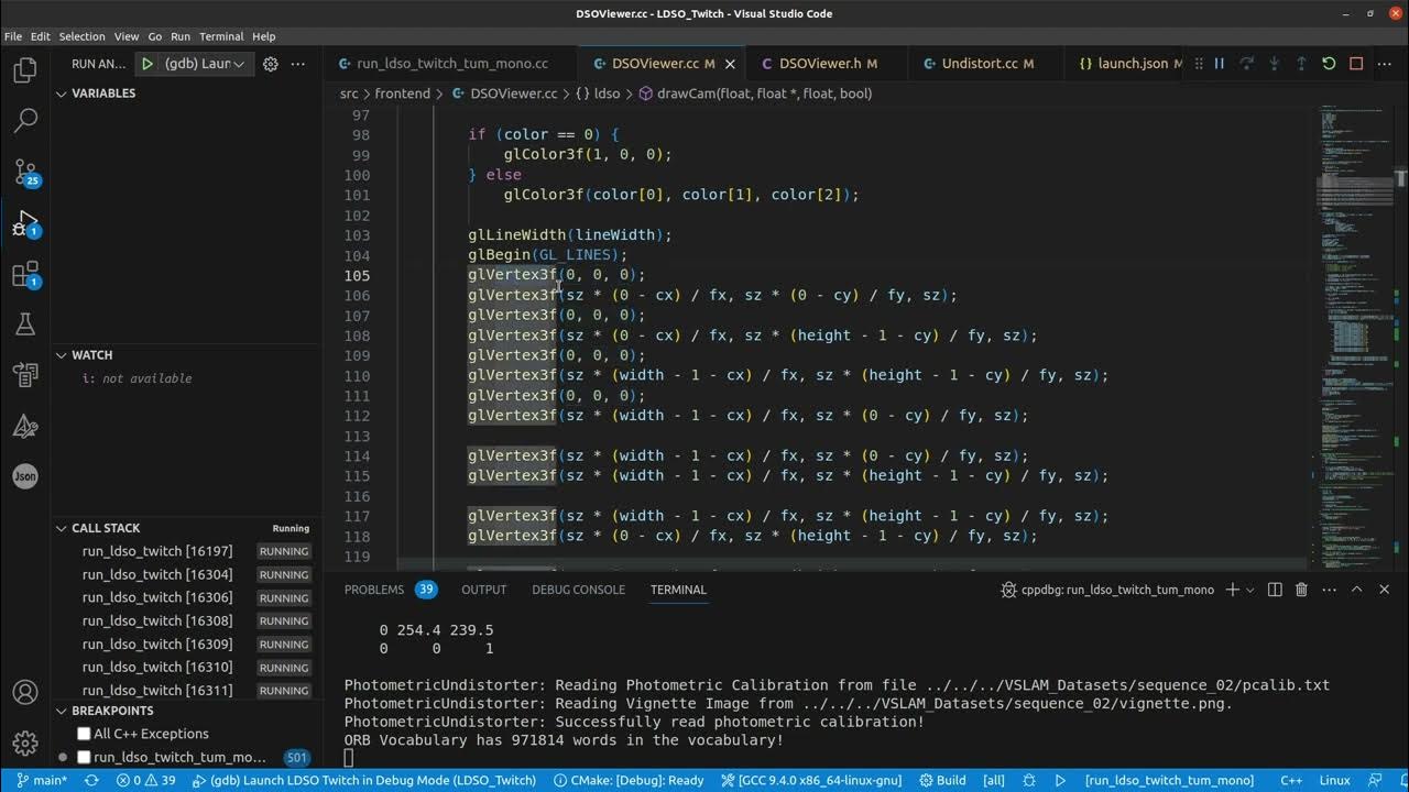 Visual SLAM: Dissecting LDSO (016) #coding #robotics #slam #computer # ...