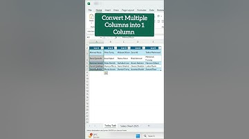 How to Convert Multiple Columns into One Column in Excel #excel #columns