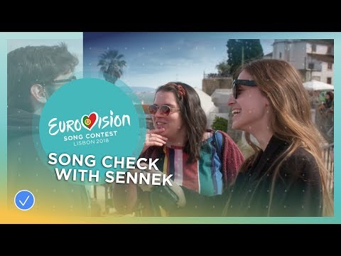 Sennek from Belgium tests her Eurovision song in the streets of Lisbon