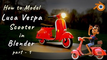 3D Modeling Disney Luca Vespa Scooter in Blender part-1| Beginner Tutorial | Blender 2.93 | Digiaura