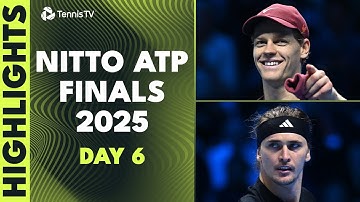 Sinner vs Shelton, Zverev vs F. Auger-Aliassime | Nitto ATP Finals 2025 Highlights Day 6