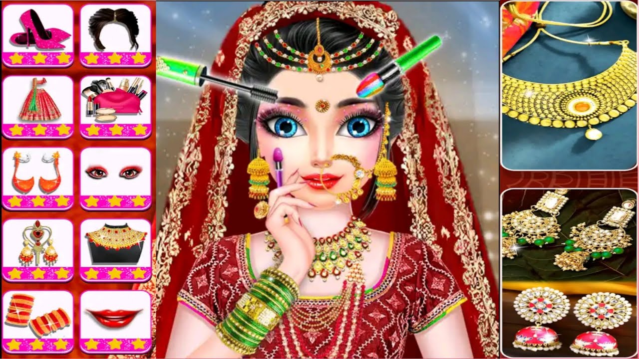 Indian perfect wedding dress makeup video stylish Raj - YouTube