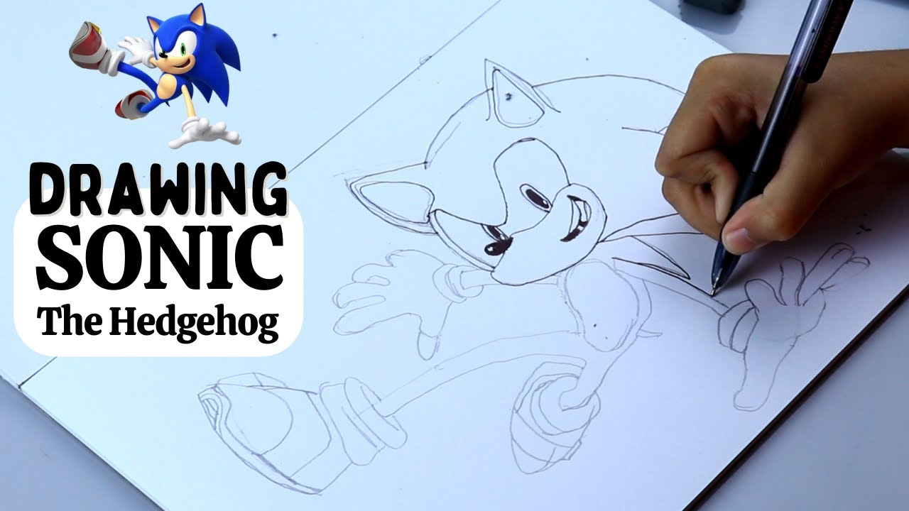 How to Draw Sonic the Hedgehog, Easy Step by Step Tutorial - YouTube