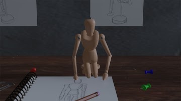 Wooden mannequin - 3D Animation