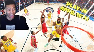 Lakers vs Pelicans PLAY-IN Full Game Highlights APRIL 16th 2024! Reaction!