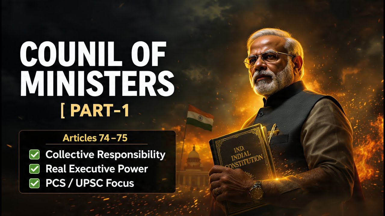 मंत्रिपरिषद और प्रधानमंत्री | अनुच्छेद 74–75 | PCS Polity || Council of Ministers Explained |