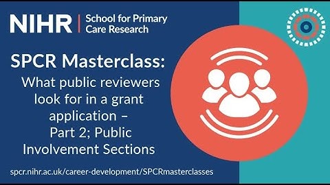 SPCR Masterclass | What Public Reviewers Look For (Part 2) – Public Involvement Sections