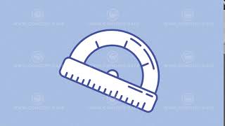 Protractor line icon on the Alpha Channel