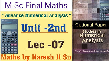 advance Numerical analysis, numerical analysis, numerical analysis msc maths, msc final maths class
