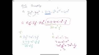Algebra 1; 8-3 Multiplication Properties of Exponents