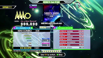 [DDR A3] SABER WING (satellite silhouette remix) (CSP-15) 999,890 PFC