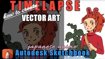VLOG #12: AUTODESK SKETCHBOOK TIMELAPSE: HOW TO CREATE A VECTOR ART | FINGER DRAWING | ARRIETTY