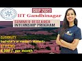 IIT Gandhinagar SRIP 2023 II SUMMER RESEARCH INTERNSHIP PROGRAM I