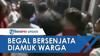 Viral Video Komplotan Begal Babak Belur Diamuk Warga Cibubur Jaktim, 3 Pelaku Beraksi Pakai Sajam