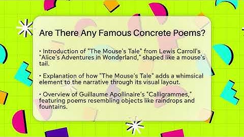 Are There Any Famous Concrete Poems? - The Prose Path