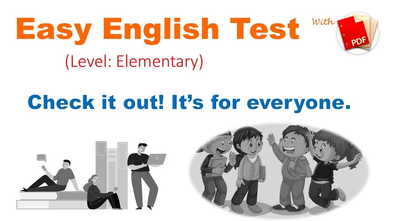 Easy english test elementary youtube