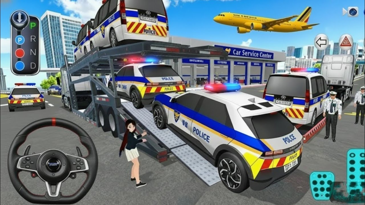 New Police Car Transport to Car Service Center: Police Chor Driving Simulation 3D - Android Gameplay