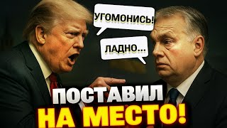 Орбан дрогнул! После скандала с Трампом Венгрия пойдет против России!