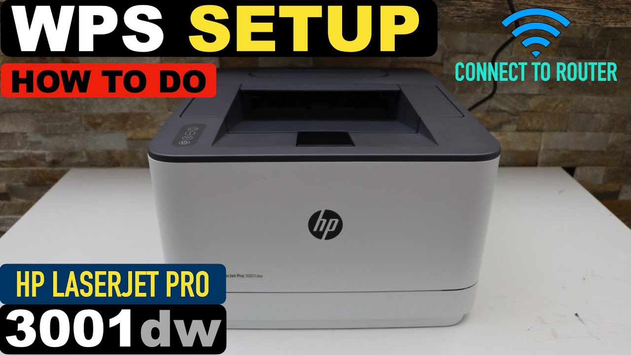 HP LaserJet Pro 3001dw WPS Setup. YouTube