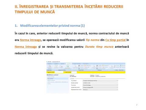 Ghid de completare si transmitere a REVISAL - pentru inregistrarea reducerii timpului de munca