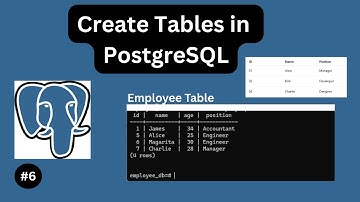 How to Create a Table in PostgreSQL - PostgreSQL Tutorial #6