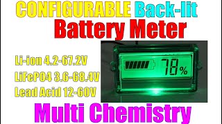 Baiway Configurable Multi-chemistry Battery Meter. 3.2-70V