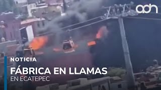 Fuerte Incendio En Fábrica De Colchones Paraliza El Mexicable En Ecatepec