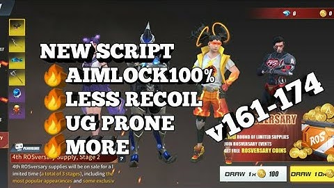 NEW 🔥SCRIPT AIM 100% | RULES OF SURVIVAL v161-174 | AT VIDEO JUST PREVIEW