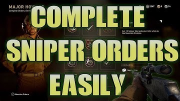 COD WW2: COMPLETE SNIPER DAILY/WEEKLY ORDERS EASILY
