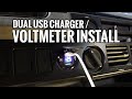 Dual USB Chargers and Voltmeter Install Mazda B2200 B2000 B2600I