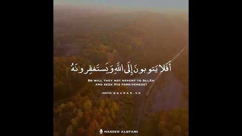 أفلا يتوبون إلى الله ويستغفرونه -بصوت القارئ ناصر القطامي