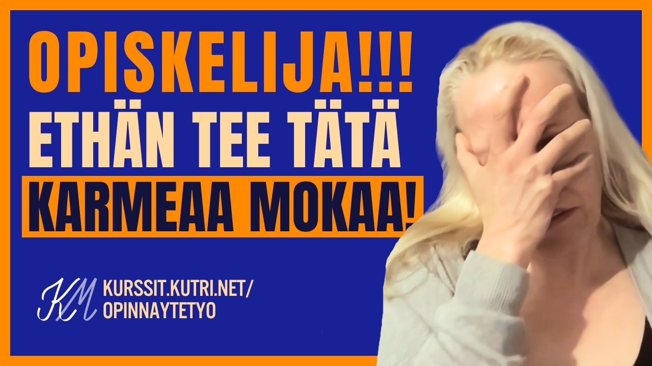 Älä tee tee tätä karmeaa virhettä ChatGPT:n kanssa jos olet opiskelija ja teet opparia!!! 😱