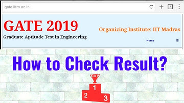 GATE 2019 Result declared, link is given in the description