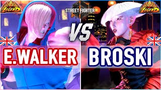 SF6 🔥 Ending Walker (Ed) vs Broski (AKI) 🔥 SF6 High Level Gameplay