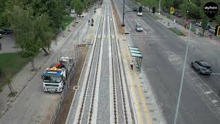 Реконструкция на трамвайно трасе на ТМ-5 (02.09.2022)