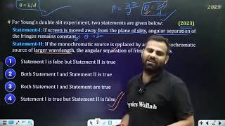 Waves optics Pyq by Mr sir PW yakeen 2.0 #neetpyq #neet #jee #KapilDhakad