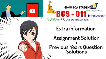 IGNOU  BCS - 011 introduction | Computer Basic and PC Software | BCA course