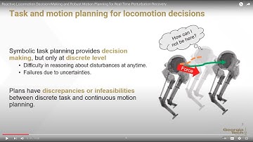Reactive Locomotion Decision-Making and Robust Motion Planning for Real-Time Perturbation Recovery